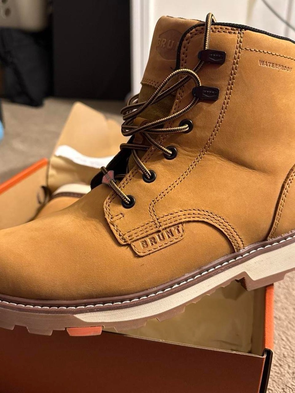 Brunt Sullivan Men's Waterproof Tan Work Boots